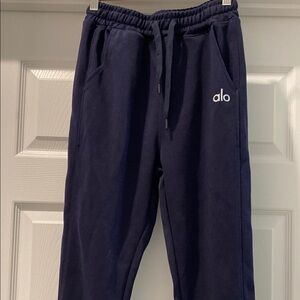 ALO Yoga Blue Sweatpants with Elastic Waistband